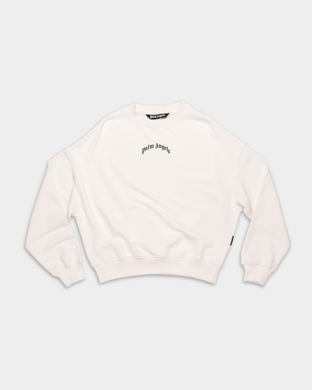 Palm Angels Men's Back Curved Logo Loose Crew | PMBA08JS26FLE004-0310