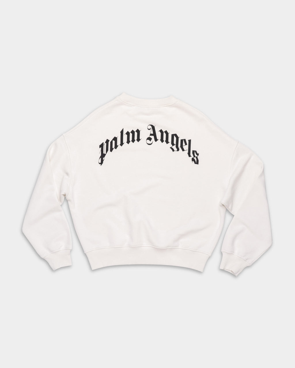 Palm Angels Men's Back Curved Logo Loose Crew | PMBA08JS26FLE004-0310
