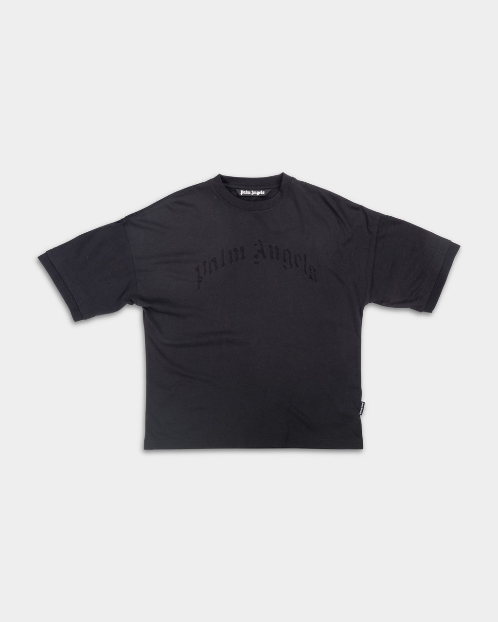 Palm Angels Men's Curved Logo Loose Double Tee | PMAA10QS26JER001-1010