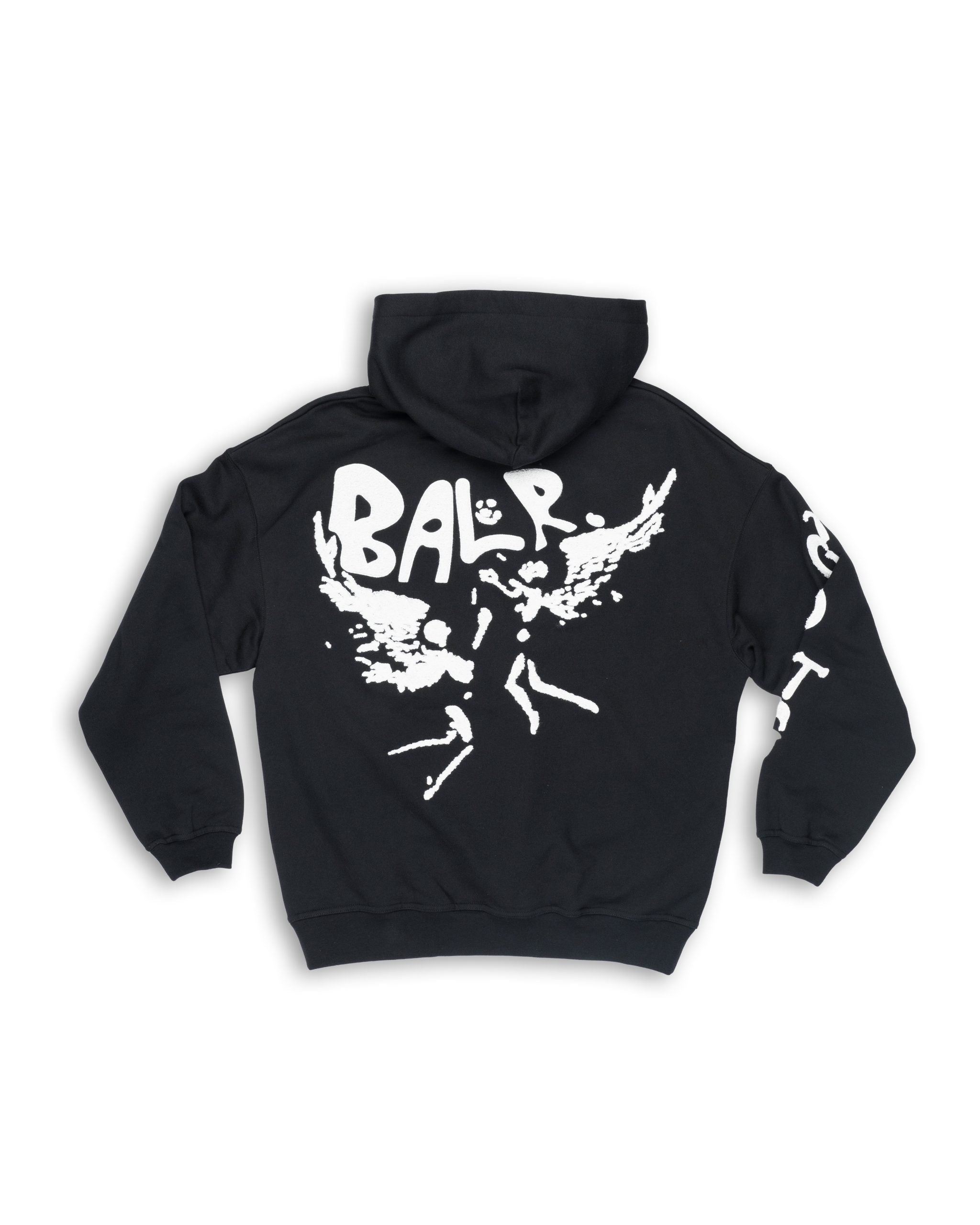 BALR Men's Game of The God's Graffiti Box Fit Hoodie | B1261.1131-Jet Black