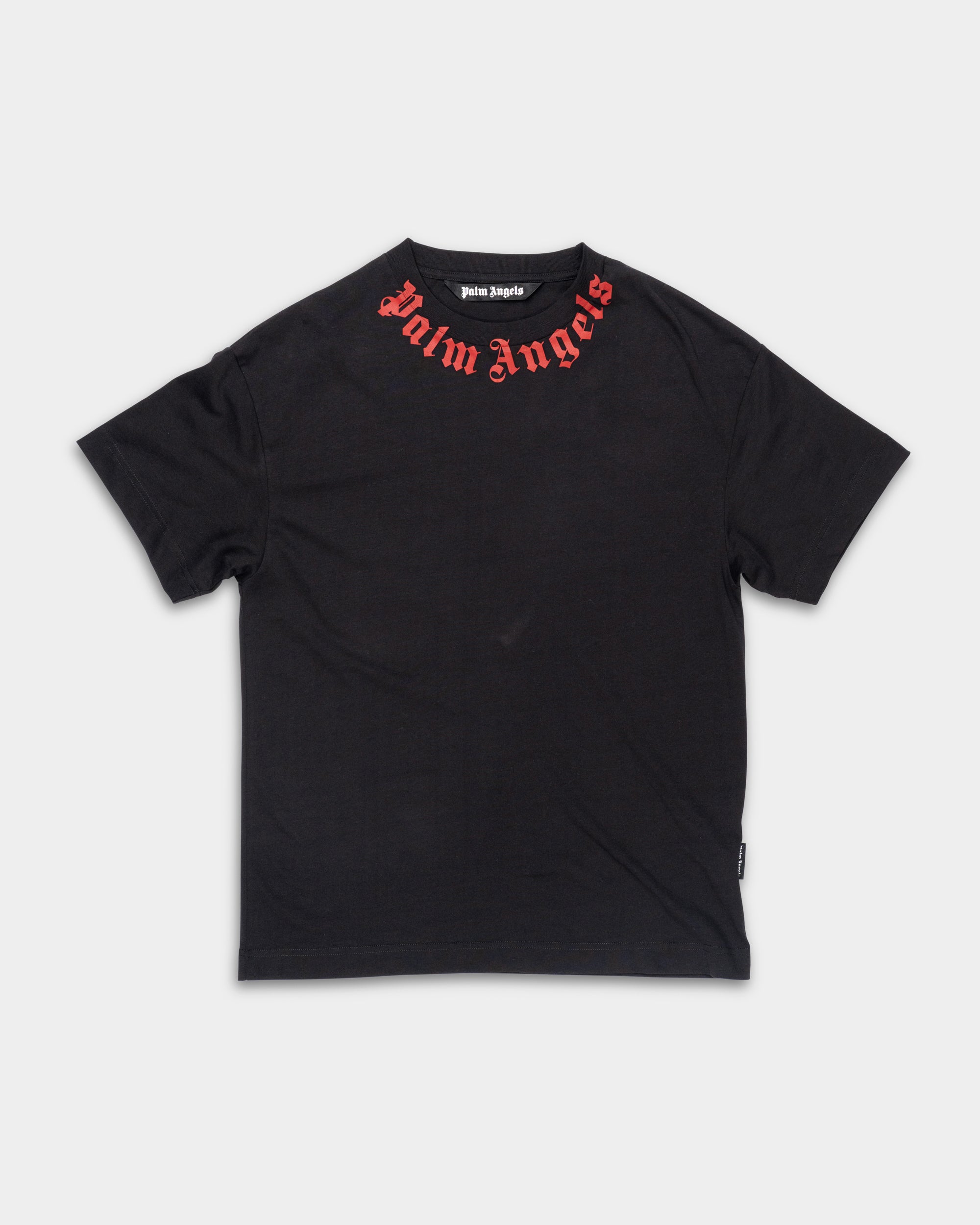 (Core) Palm Angels Men's Neck Logo Regular Tee | PMAA109S26JER008-1025