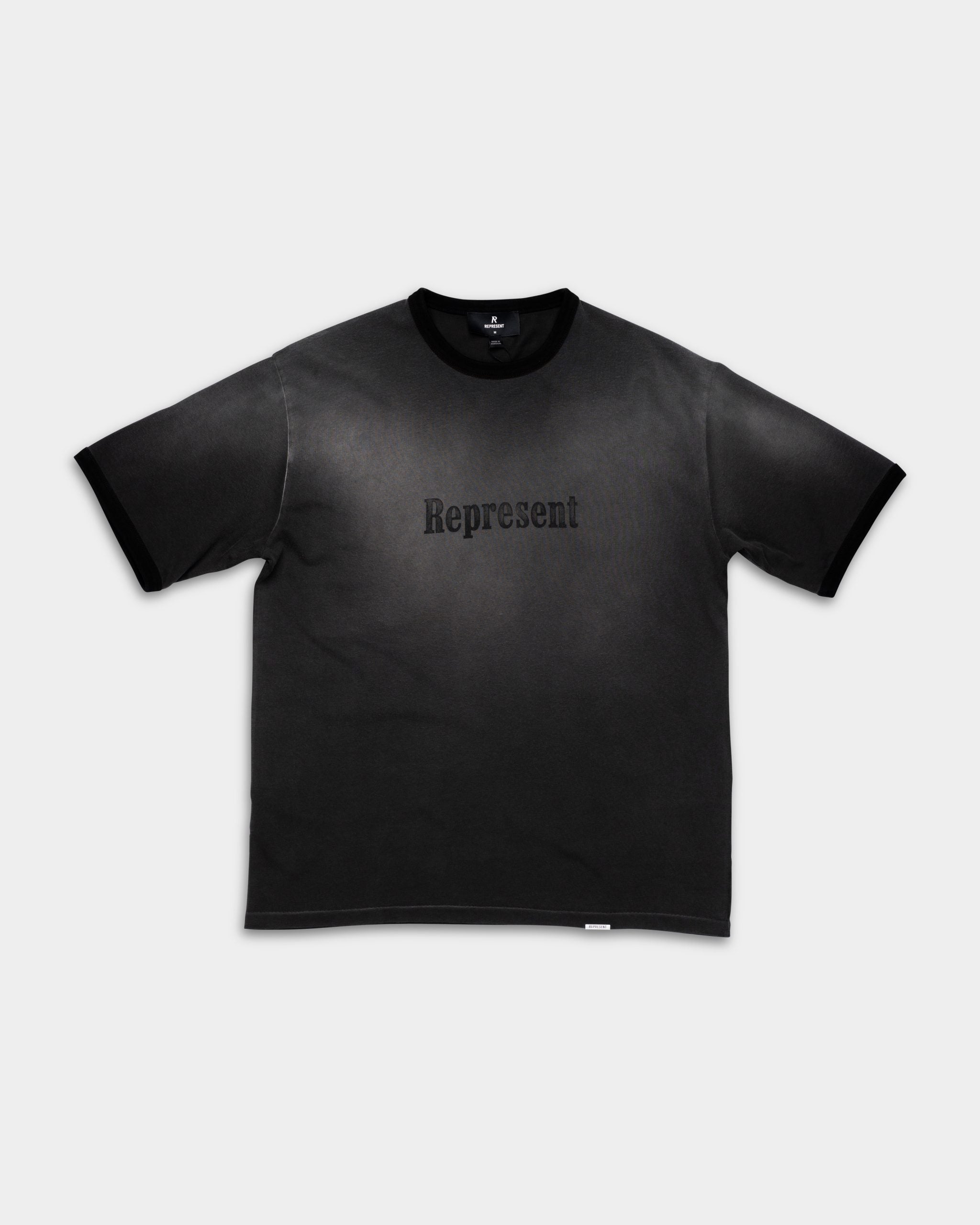Represent Men's Represented Ringer T Shirt | MLM100721-04-Stained Black