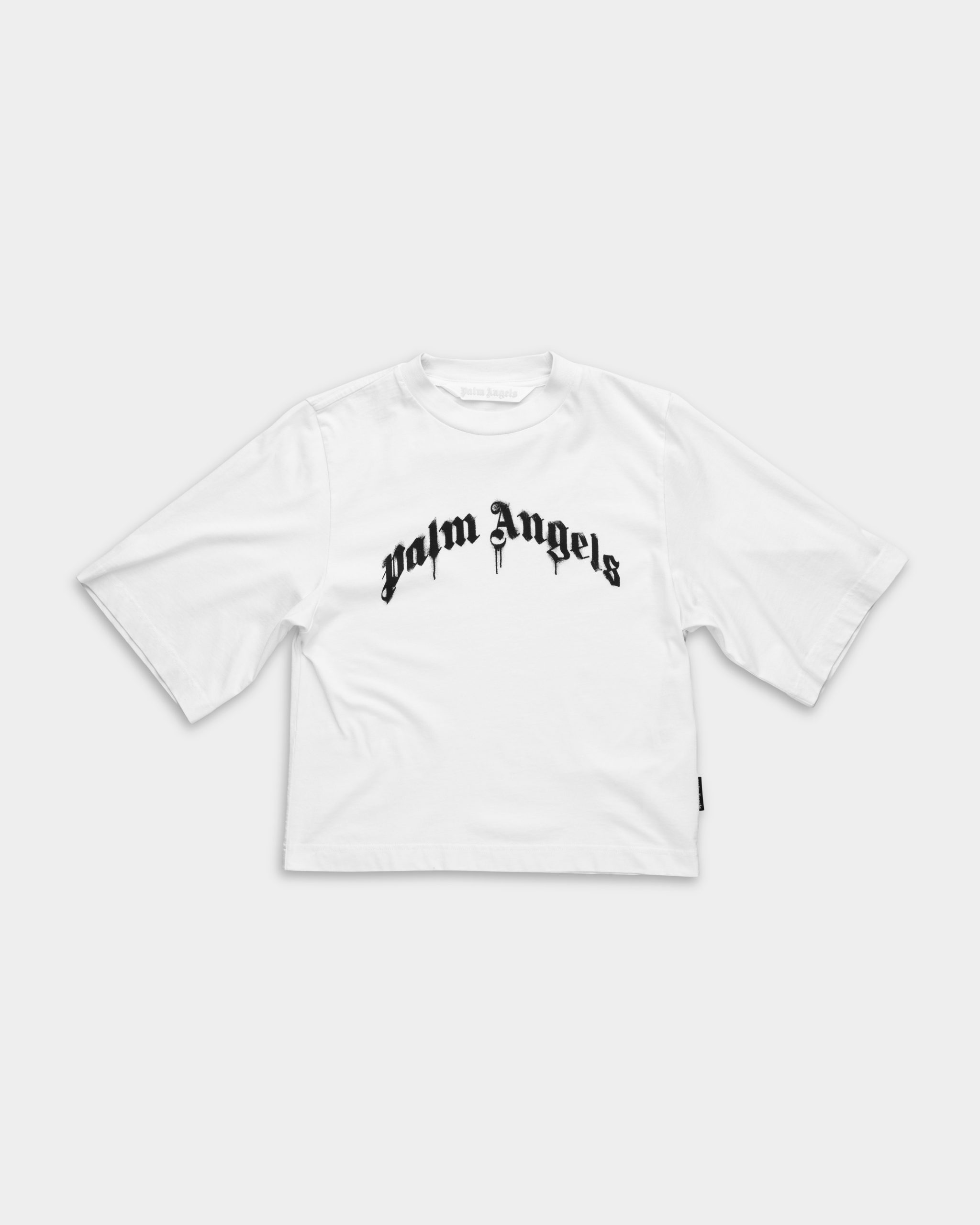 (Core) Palm Angels Ladies Curved Logo Boxy Tee | PWAA079S26JER004-0310