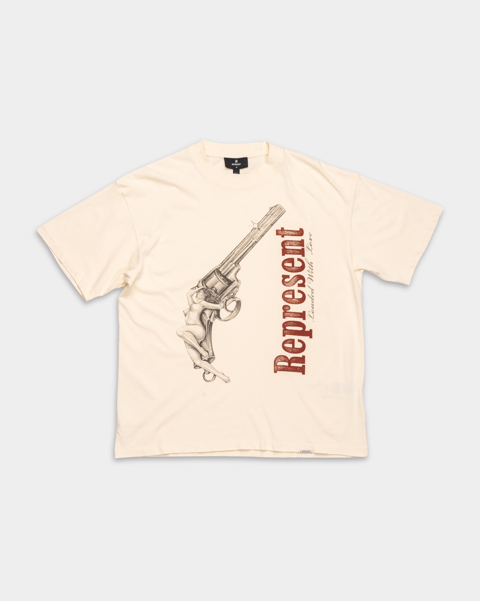Represent Men's Loaded w/ Love T Shirt | MLM100682-30-Buttercream