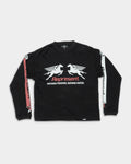 Represent Men's Mesh Pegasus Long Sleeve T Shirt | MLM100781-01-Jet Black