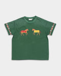 Found Men's Embroidered Horde Equine Tee Washed Forest | FOSS26TT11012-6366