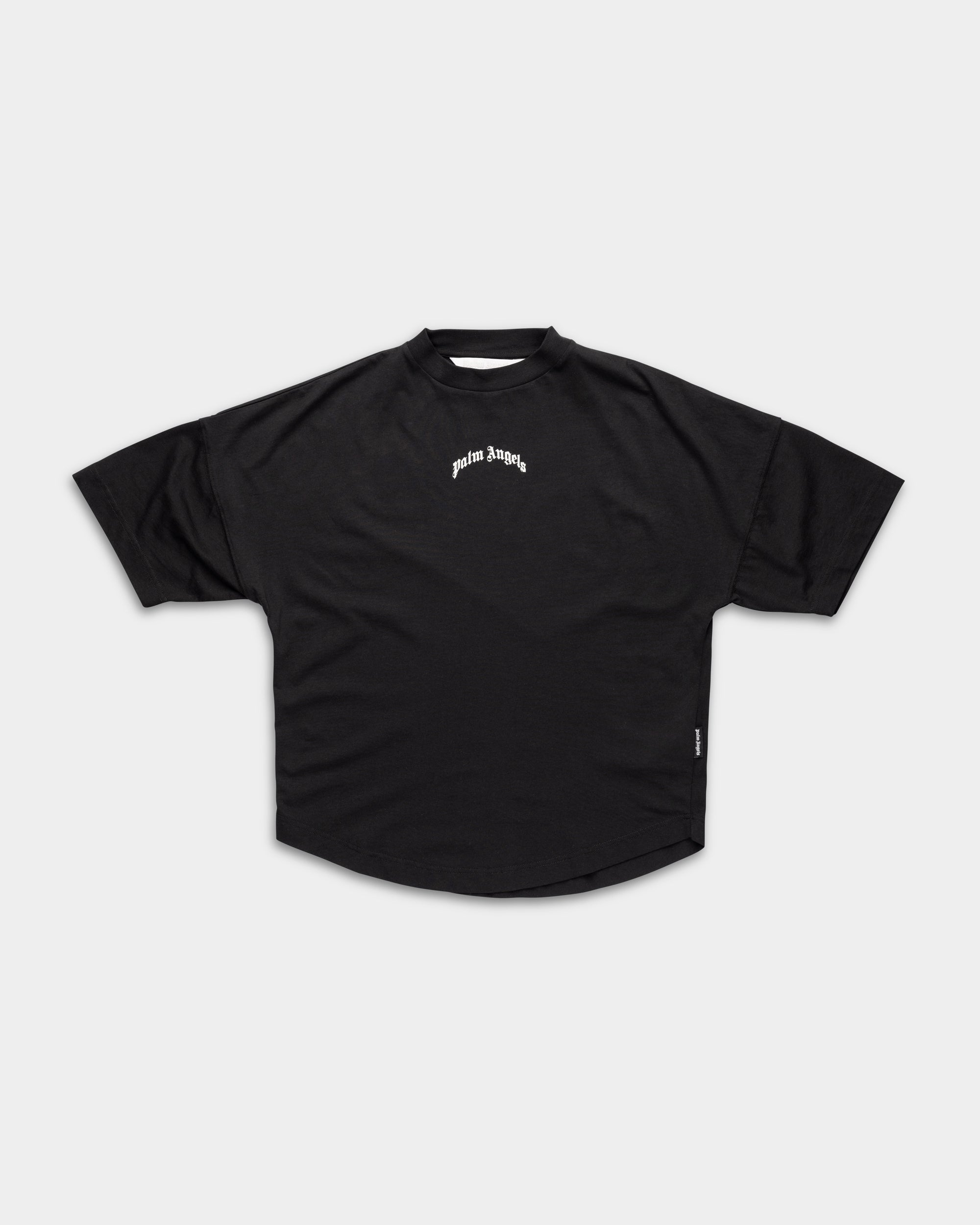 (Core) Palm Angels Ladies Curved Logo Over Tee | PWAA07CS26JER002-100A