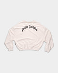 Palm Angels Ladies Curved Logo Loose Crop Crew | PWBA05DS26FLE001-0310