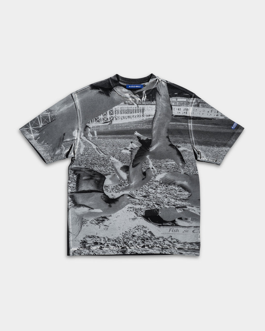 A Cold Wall Men's Seagull Beach T Shirt | ACWMTS2470-50-Onyx