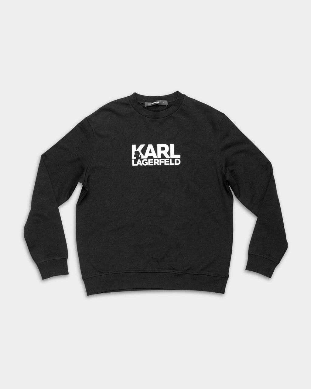 (Core) Karl Lagerfeld Mens Crewneck Sweater Black | 705780500917-990