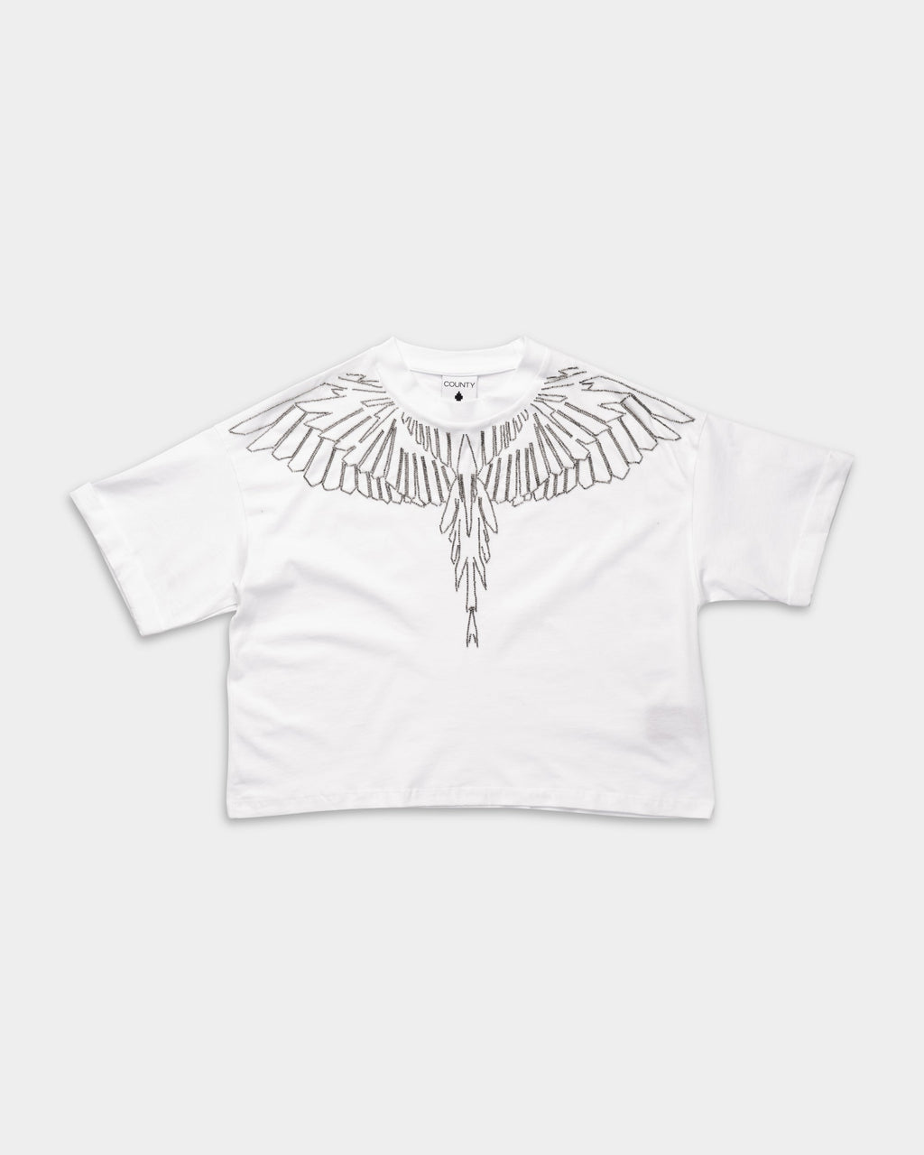 County of Milan Ladies Crop T Shirt| 26ECM30125-White
