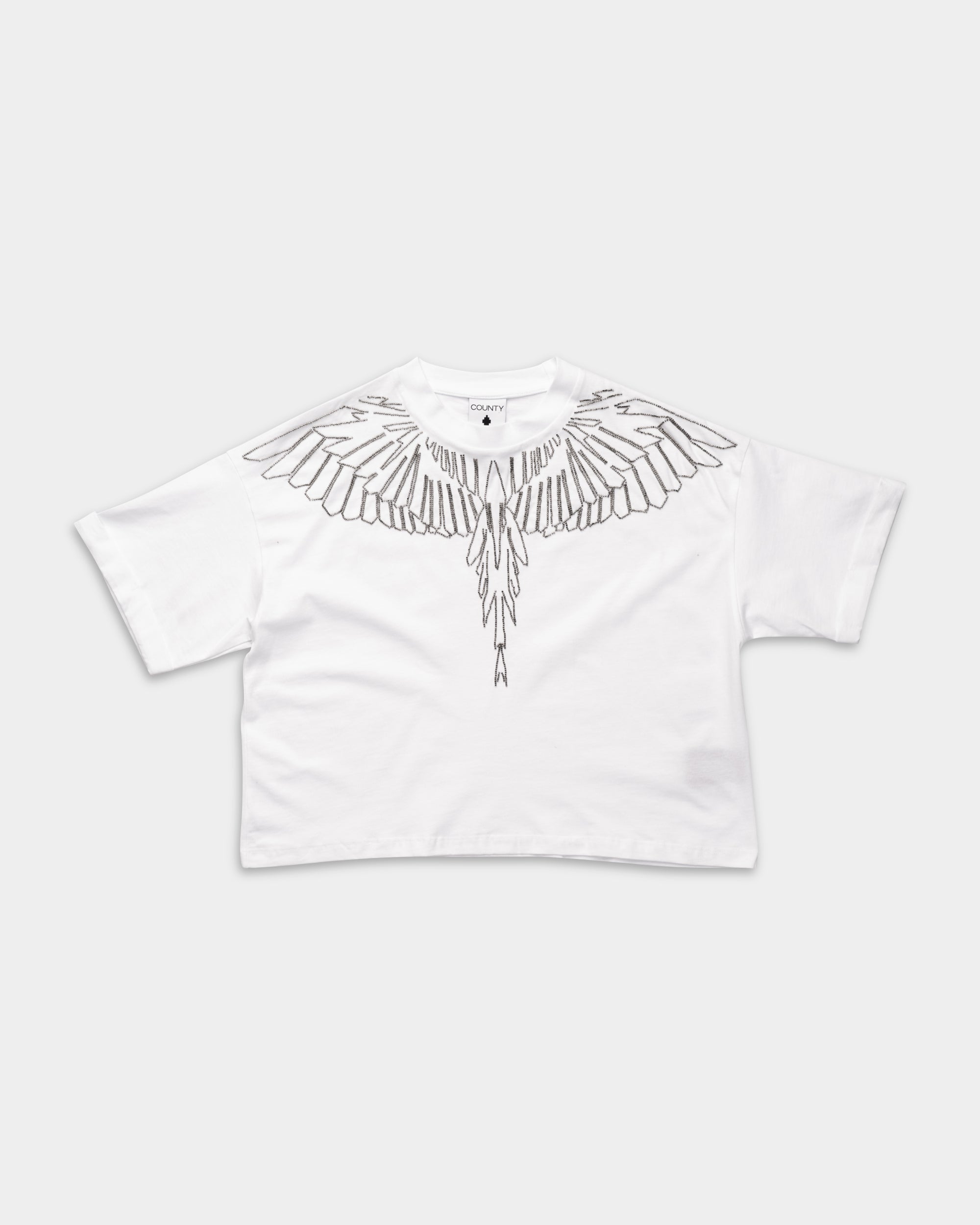 County of Milan Ladies Crop T Shirt| 26ECM30125-White