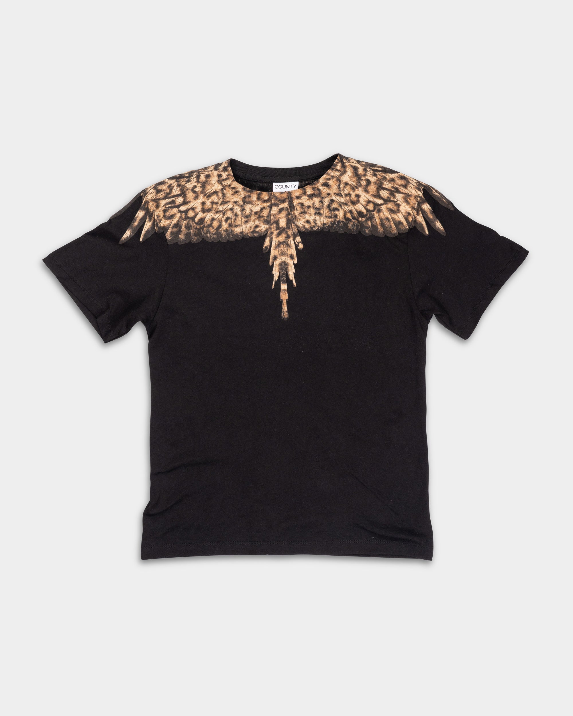 County of Milan Ladies T Shirt | 26ECM30166-Black Animal Print