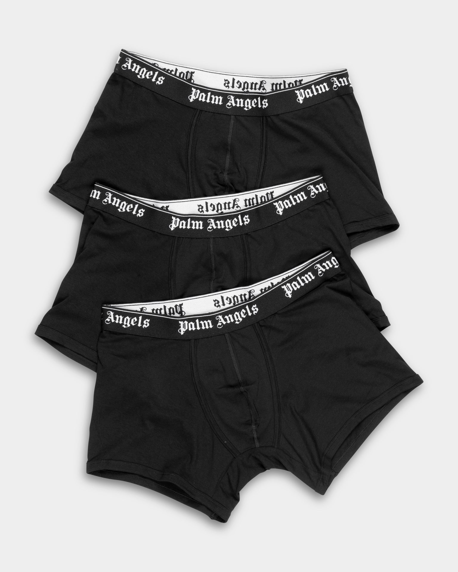 Palm Angels Mens Short Trunk Tripack Black| PLA1UMWTR04TR