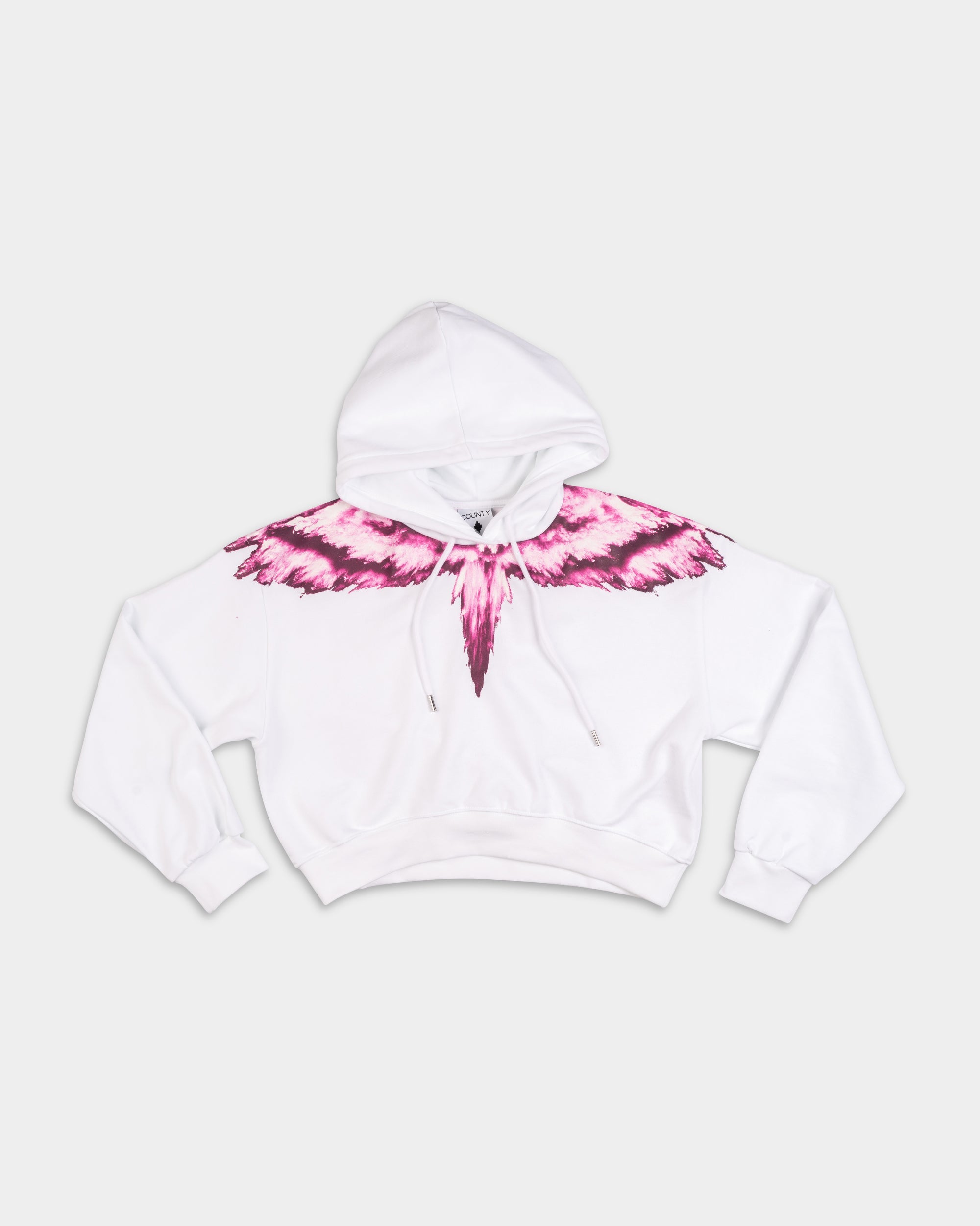 County of Milan Ladies Crop Sweater | 26ECM30100-White/Pink