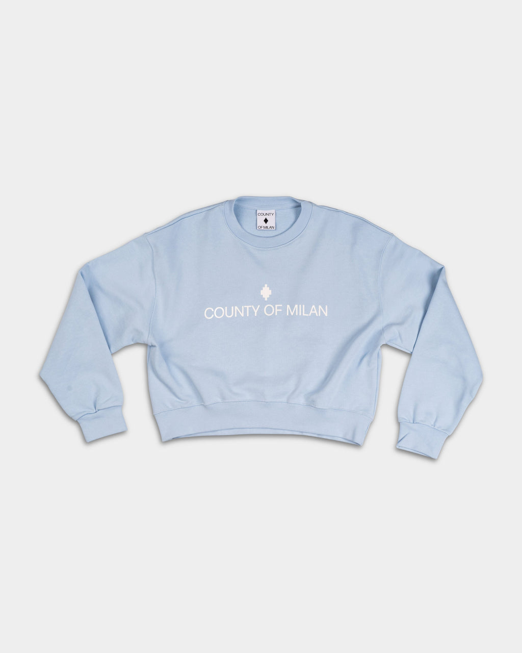 County of Milan Ladies Crop Sweater | 26ECM30108-Celeste