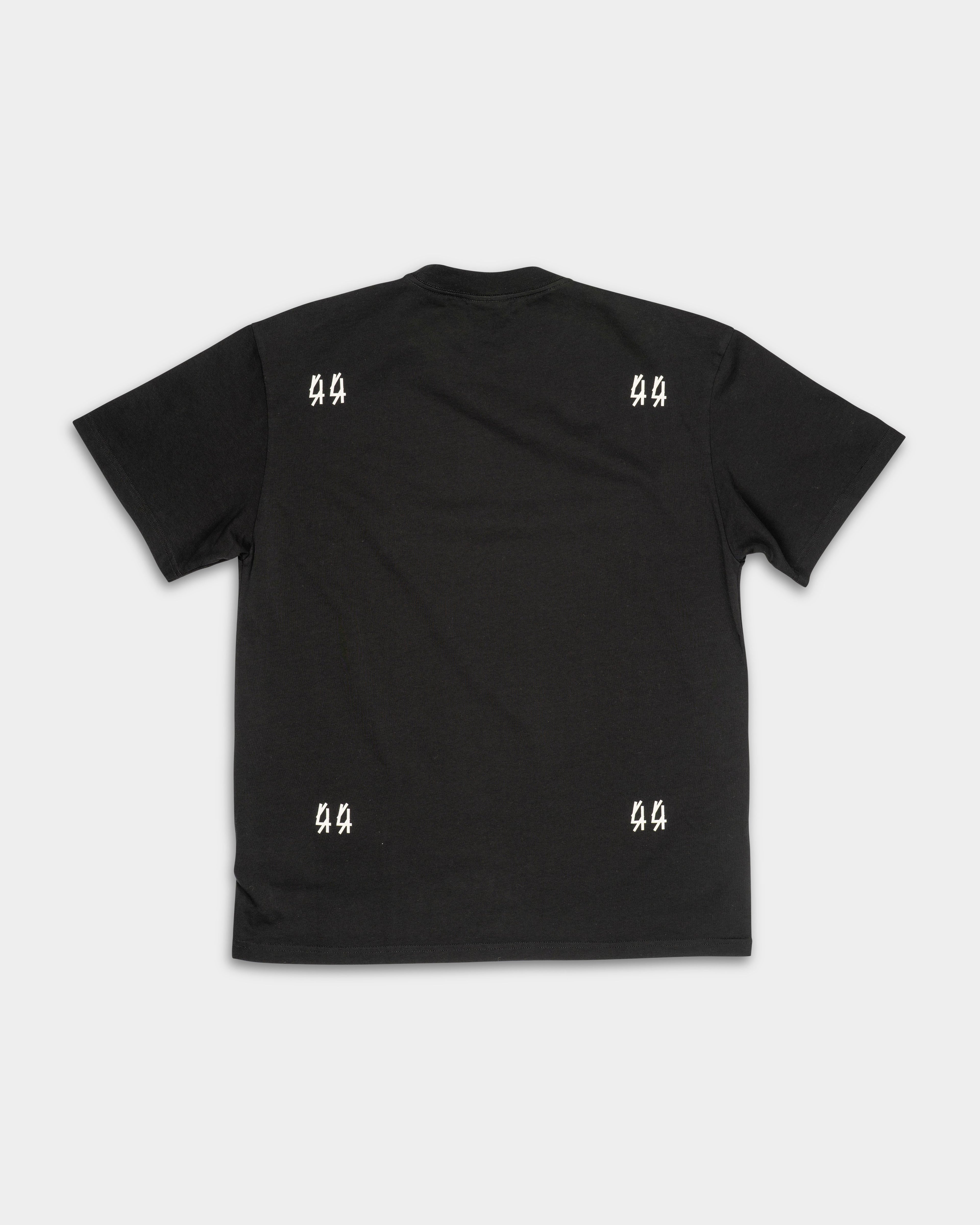 44 Label Group Men's Jersey Tee Black/Label Dirty White | FA706-P748