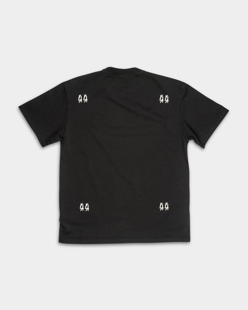 44 Label Group Men's Jersey Tee Black/Label Dirty White | FA706-P748