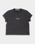 Alexander Wang Shrunken SS Tee w/Logo Print Washed Black | 1CC3261302-011