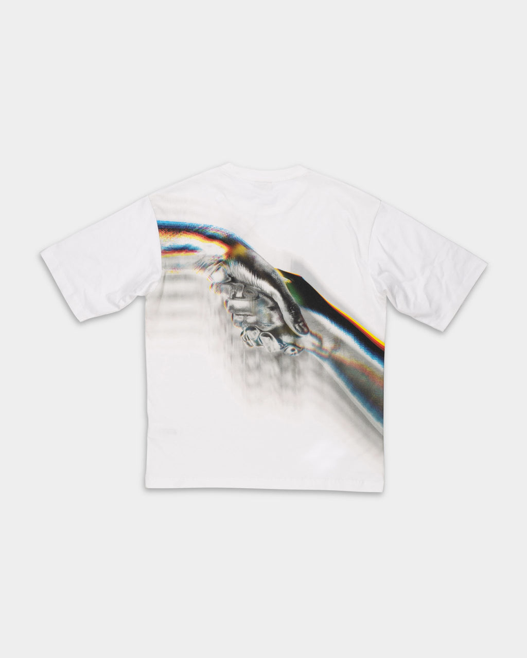 Filling Pieces Men's T Shirt Boxy Handshake Rhythm White | 422520501242-110