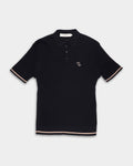 Filling Pieces Men's Fine Knit Polo Black | 422570500127-130