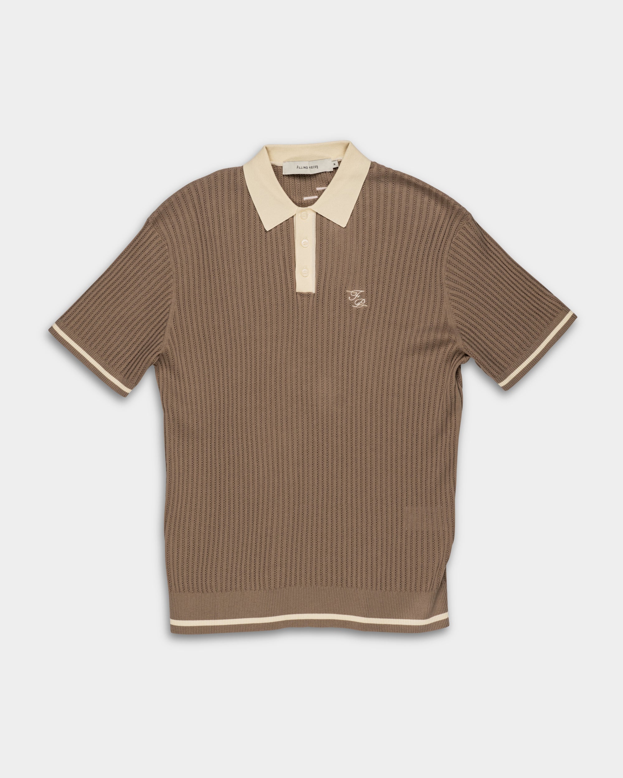 Filling Pieces Men's Fine Knit Polo Atmosphere | 422570500127-184