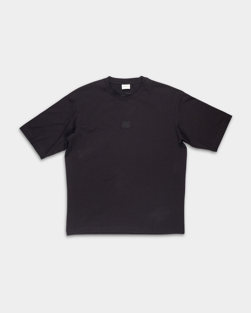 Filling Pieces Men's T Shirt Boxy Embroidered Black | 412520501142-130