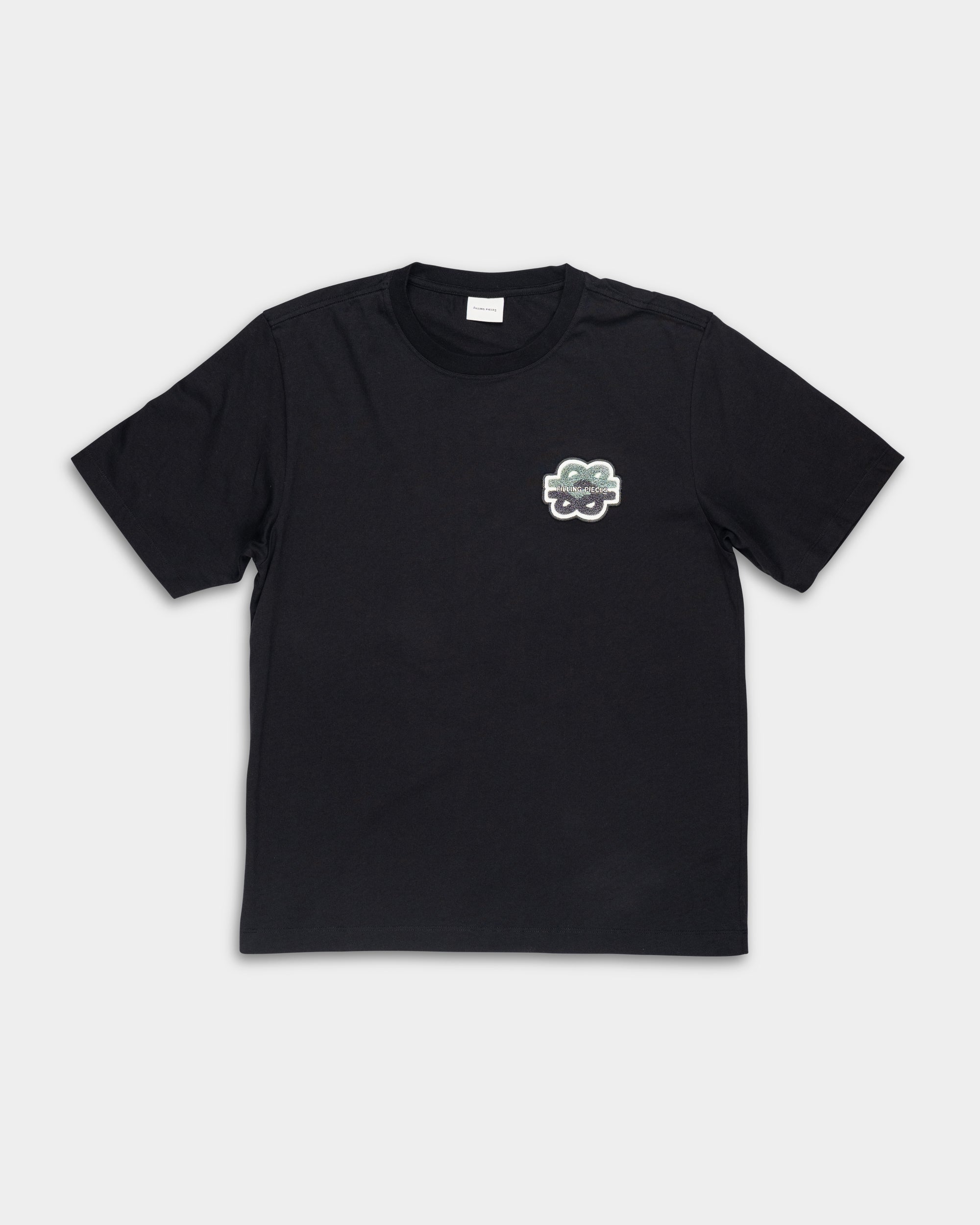 Filling Pieces Men's Gowtu Tonal T Shirt Black | 422520500167-130