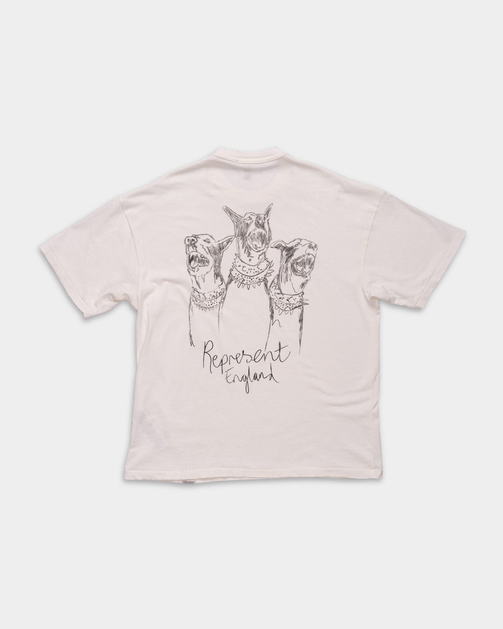 Represent Men's Hand Drawn Thoroughbred Dogs T Shirt | MLM100383-72 Flat White