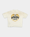 Represent Men's Angel Border T Shirt | MLM100171-30-Washed Ecru