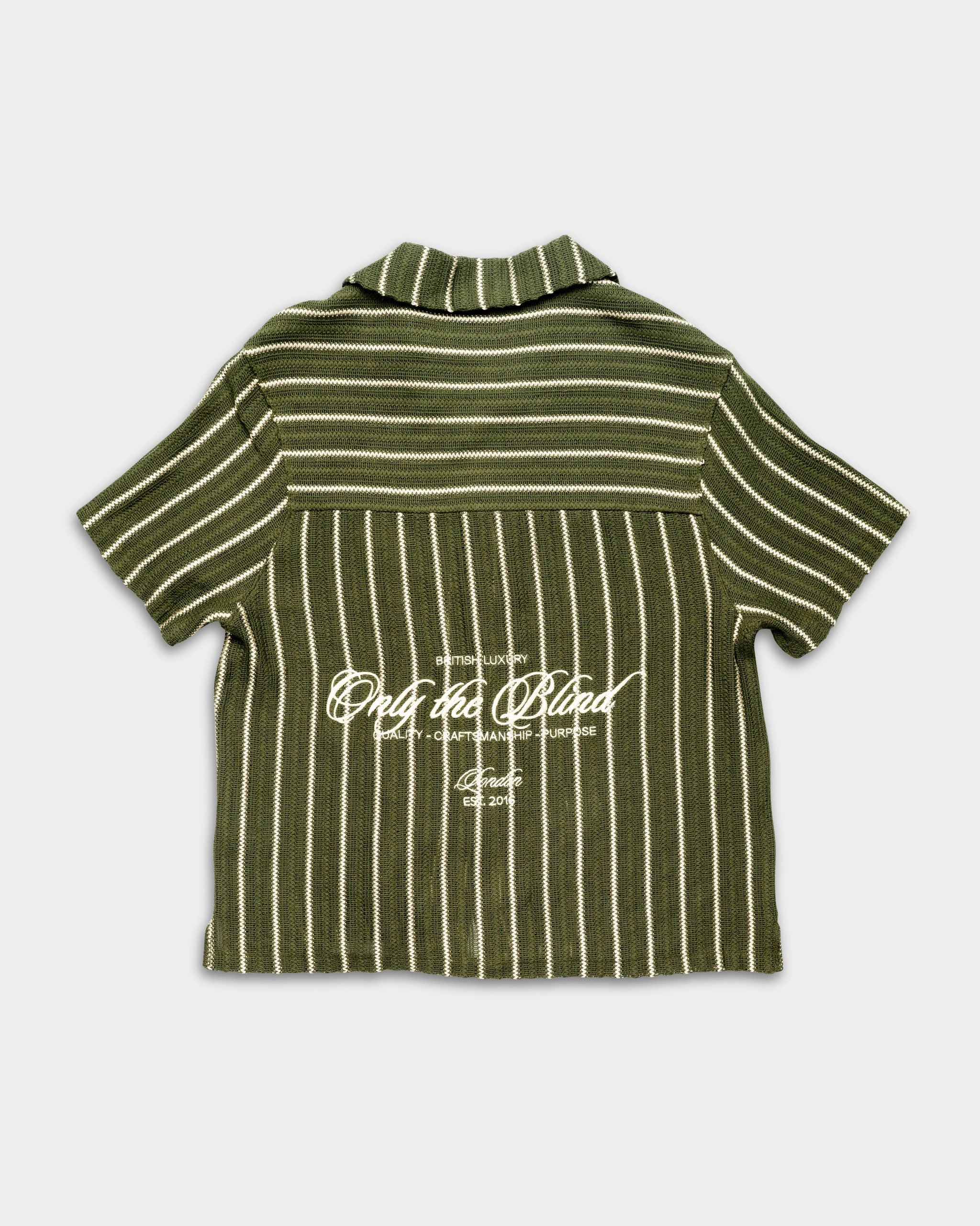 Only The Blind Greenwood Crochet Shirt Green | OTB-SH1578