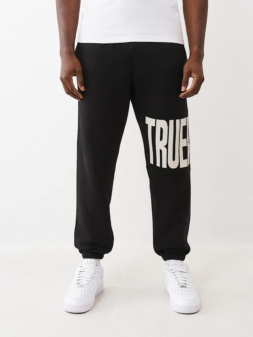 True Religion Jogger Knit Panel Tr Jet Black