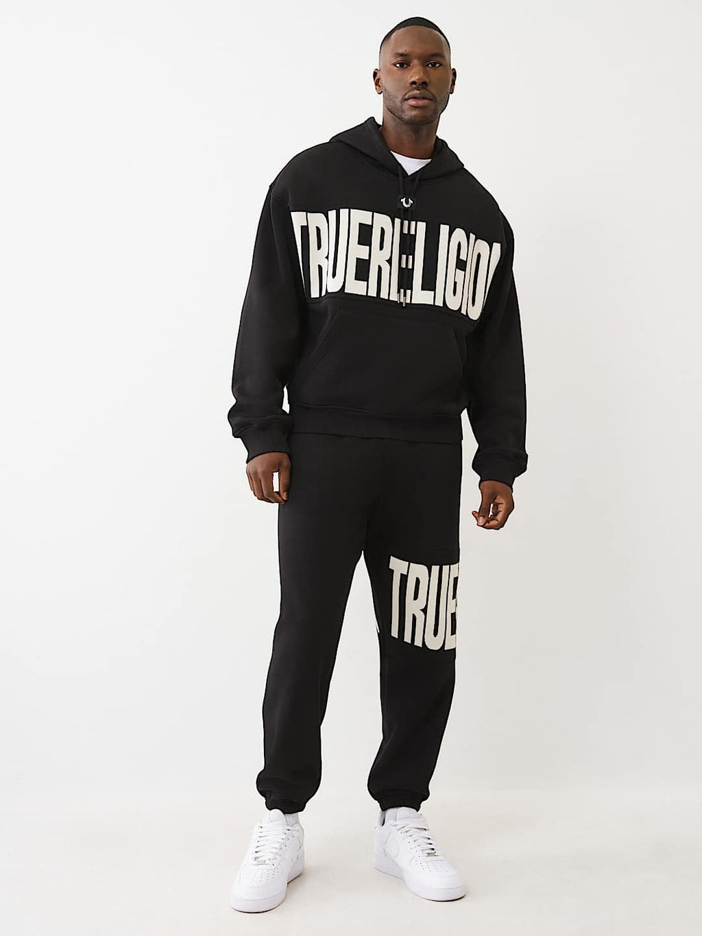 True Religion Jogger Knit Panel Tr Jet Black