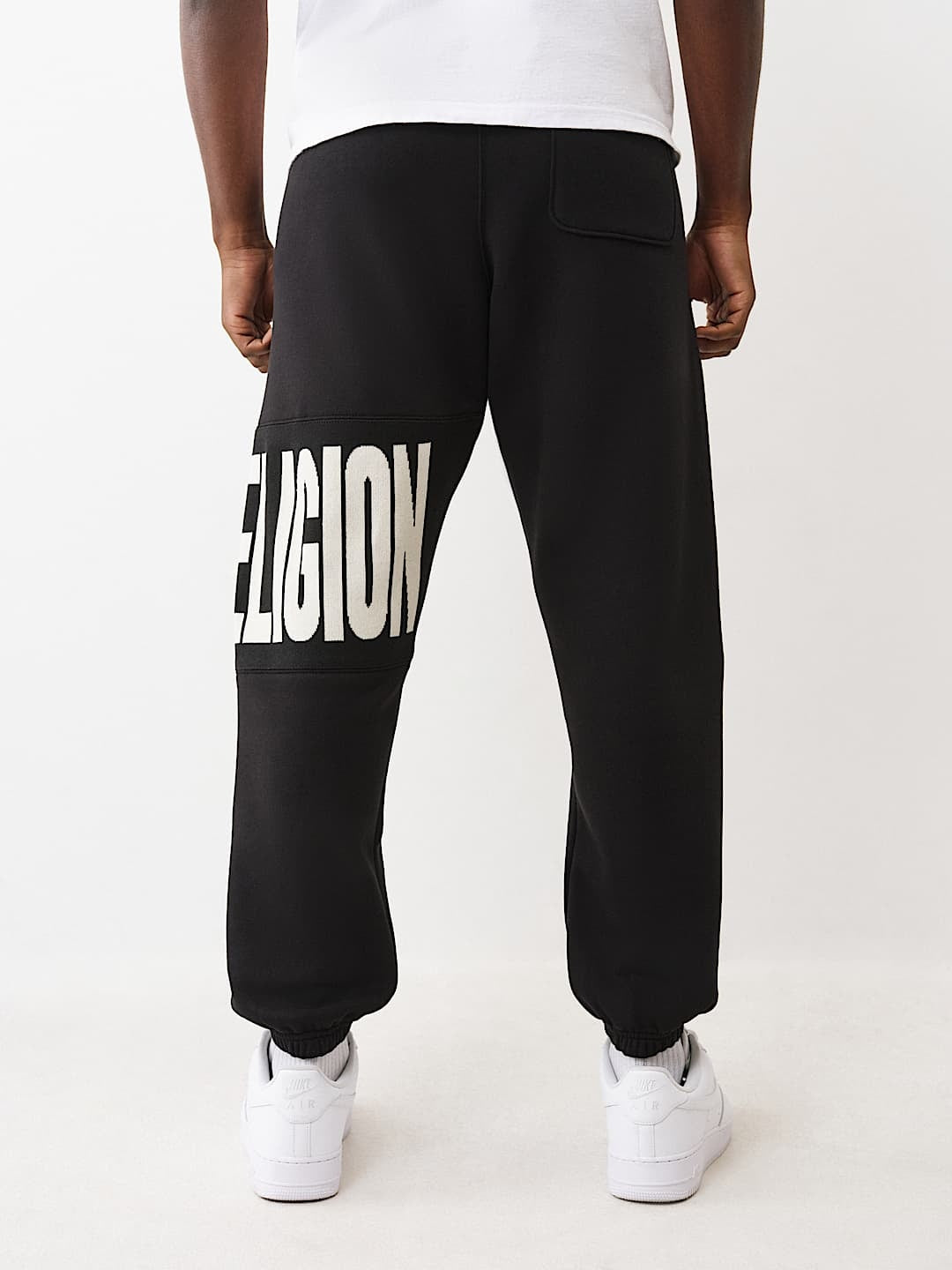 True Religion Jogger Knit Panel Tr Jet Black