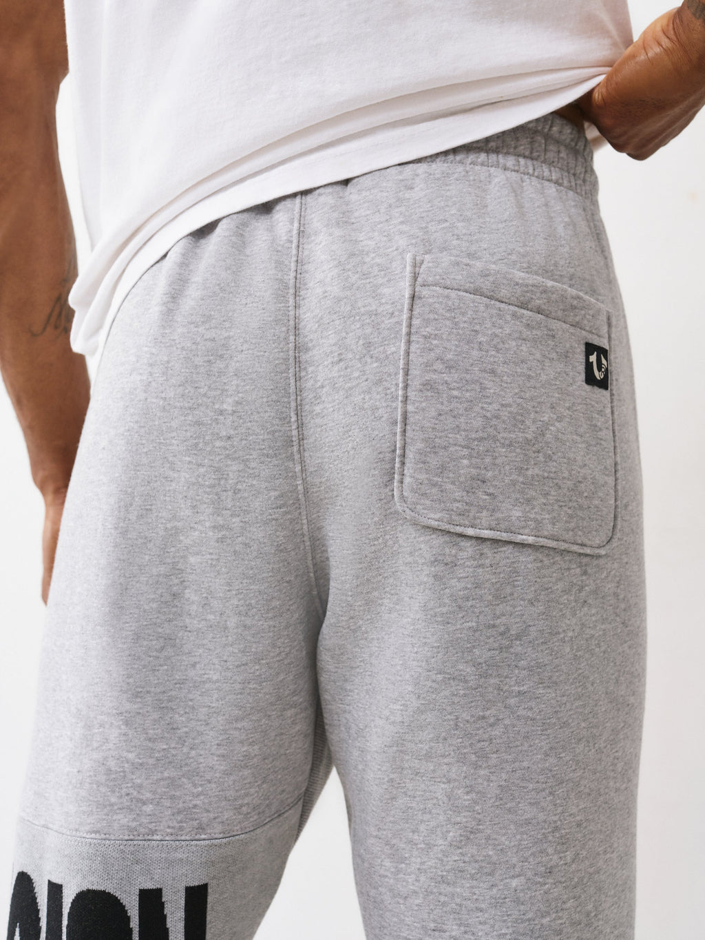 True Religion Knit Panel Tr Jogger Heather Grey