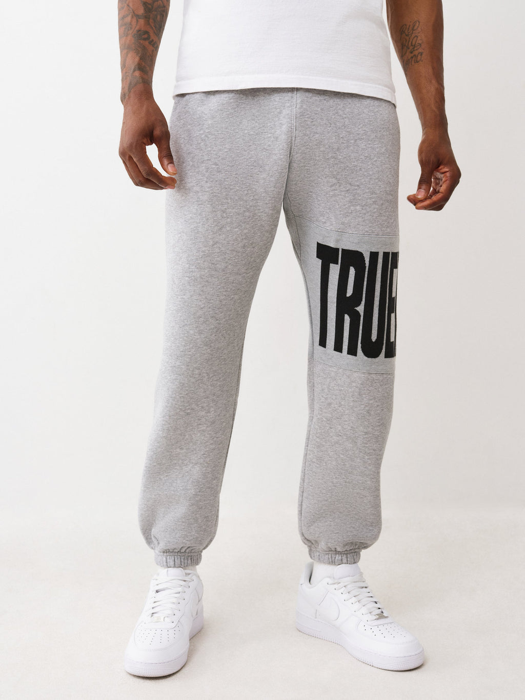 True Religion Knit Panel Tr Jogger Heather Grey