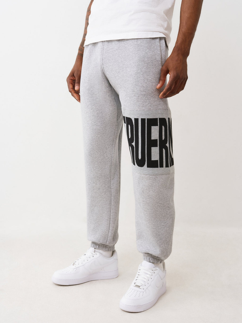 True Religion Knit Panel Tr Jogger Heather Grey