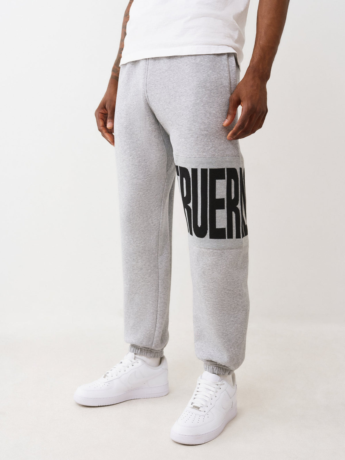 True Religion Knit Panel Tr Jogger Heather Grey