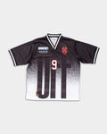 Off White Men's Big Off Gradient Soccer SS Tee | 44MAD00SF5J0041001-Black/White