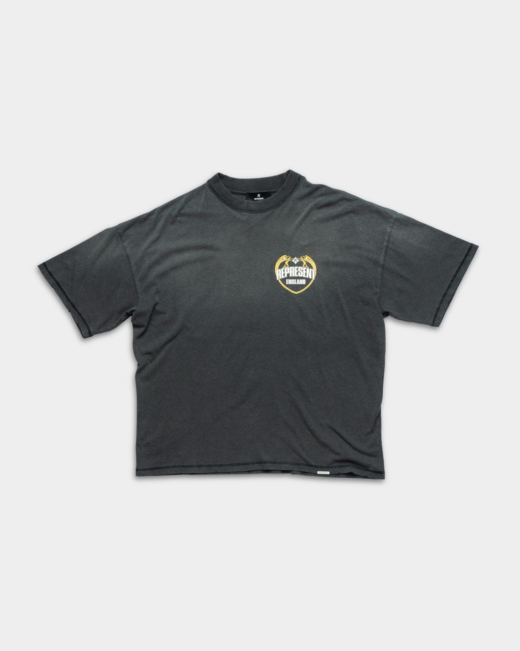 Represent Men's Angel Border T Shirt | MLM100171-04-Stained Black