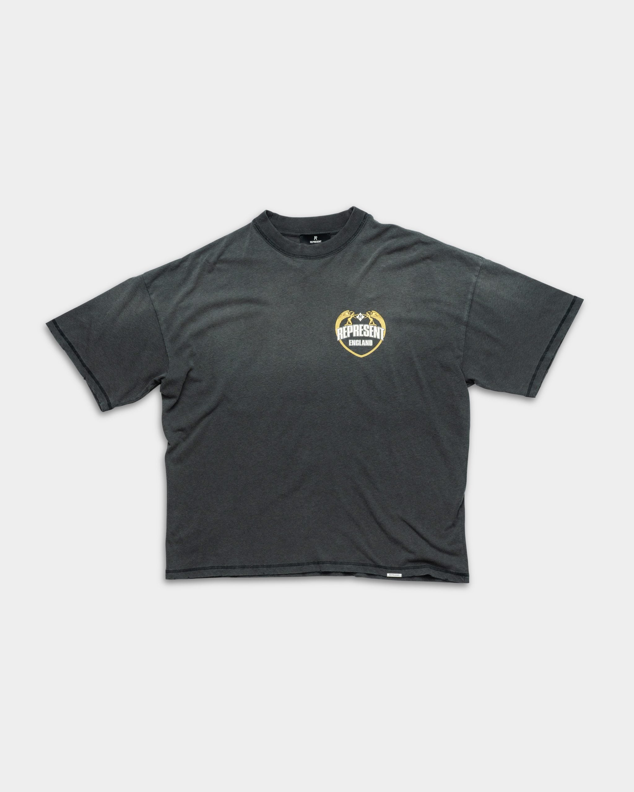 Represent Men's Angel Border T Shirt | MLM100171-04-Stained Black