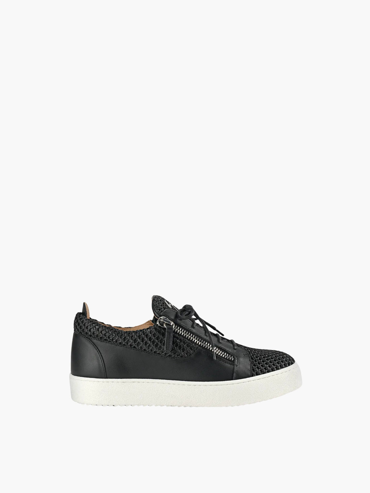 Giuseppe Zanotti Sneakers Z74 Mesh Silver Zip Black