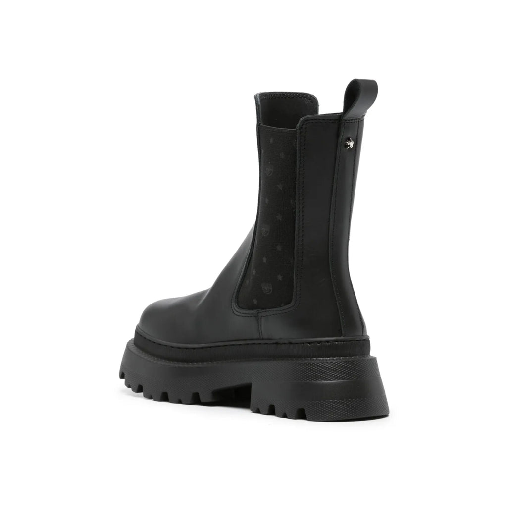 Chiara Ferragni Boot Chelsea Leather Black