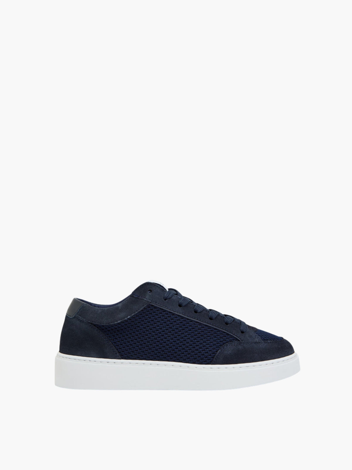 Cleens Sneakers C24 Mesh Suede Lace Up Midnight Blue