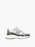 Cleens Sneakers C21 Border Lace Up White/Grey