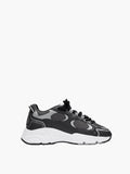 Cleens Sneakers C18 White Sole Plain Lace Up Black