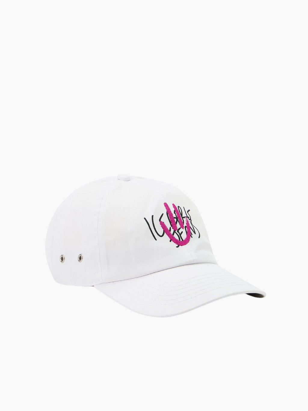 Iceberg Jeans Cap Smiley Logo Print White