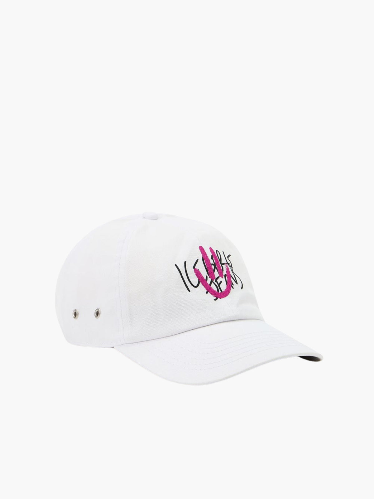 Iceberg Jeans Cap Smiley Logo Print White