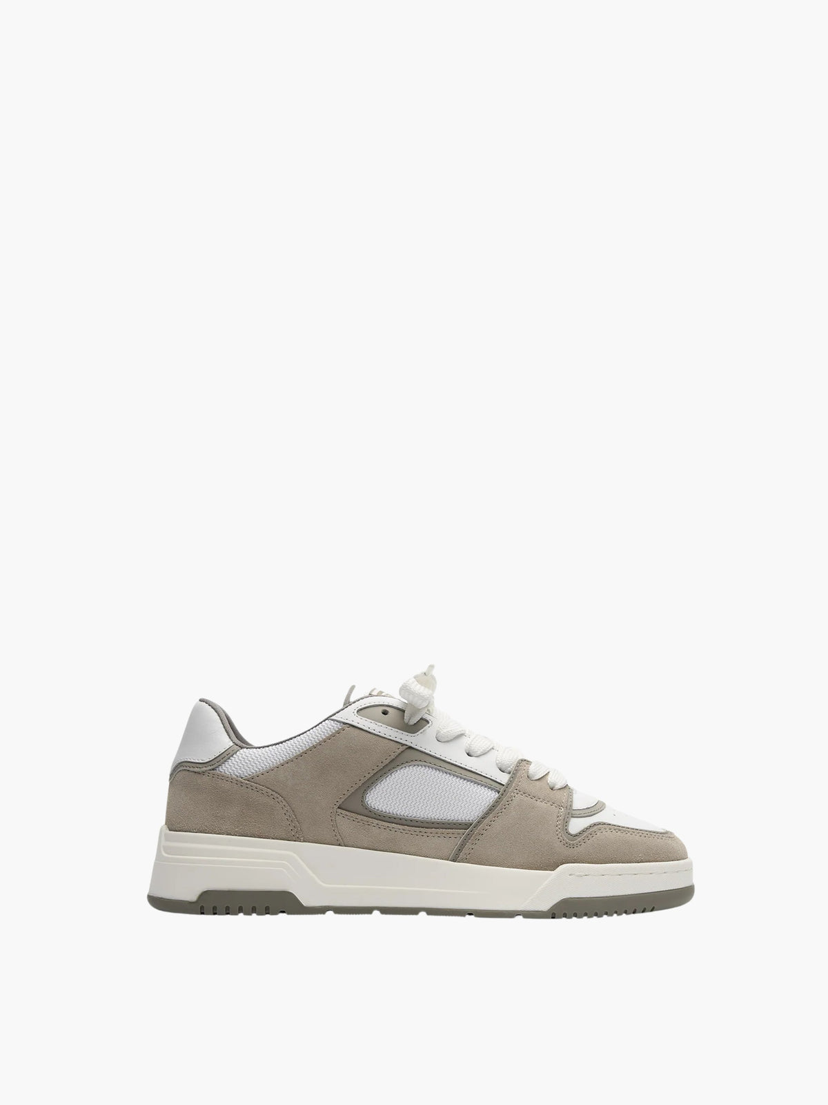 Cleens Sneakers C44 Suede Border White/Beige