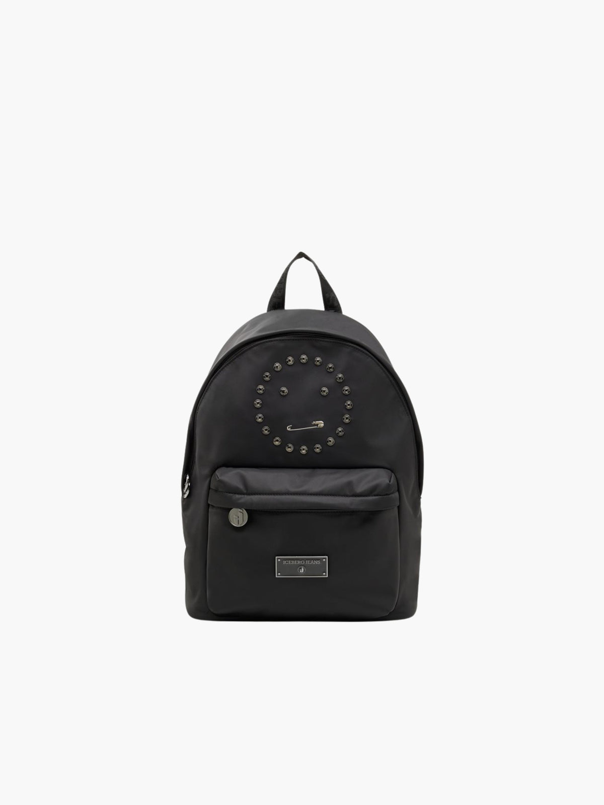Iceberg Jeans Bag Smiley Pin Logo Black